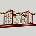 New Chinese Style Outdoor Lantern Device Mei Chen Pin Card Ancient Style Lantern Lantern Holders Combination Scenic Spot Lantern Device Pin Card Net Red Lantern Pin Card Mei Chen Guofeng Lantern Post Lantern Holders Lamp 3d model