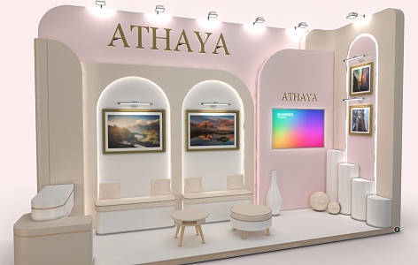 beauty temporary exhibition commercial exhibition space temporary exhibition space 3d model