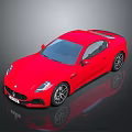 Red Sports Car With Sleek Design Modern Styling And Black Alloy Wheels