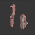 Metal Mechanical Equipment Parts With Bolts Springs And Textured Structure