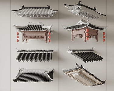 Chinese Eaves Roof 3d model