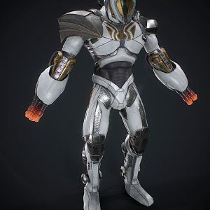 Modern Robot Flathead Space Warrior 3d model