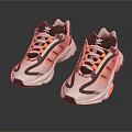 Modern White Gray Sports Sneakers with Orange Stripes Sleek Design and Reflective Details