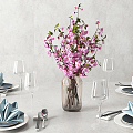 Modern Tableware Table Decoration 3d model