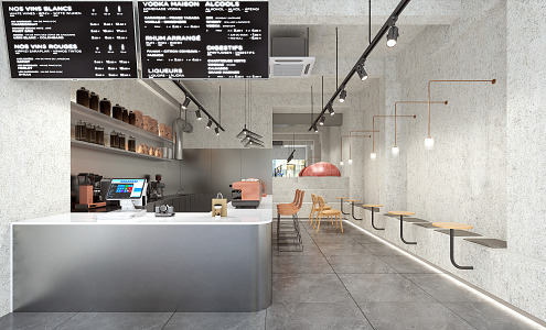 Industrial LOFT Cafe 3d model