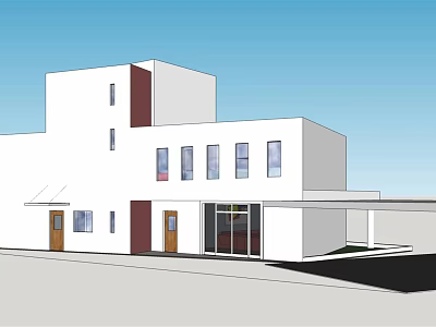 Modern single-family villa 3d model