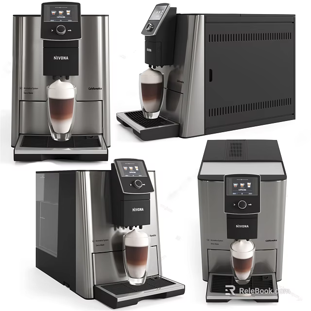 Nespresso Automatic Coffee Machine A Modern Kitchen Appliance For Espresso And Latte Making 3d model 