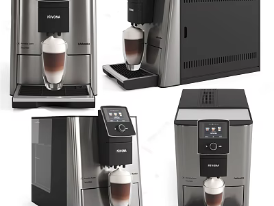 Nespresso Automatic Coffee Machine A Modern Kitchen Appliance For Espresso And Latte Making 3d model