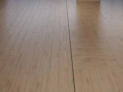Wooden Flooring With Different Installation Patterns 3d model