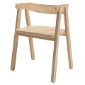 Wooden Kids Chair With Simple Design And Yellow Decorative Dots For Toddlers