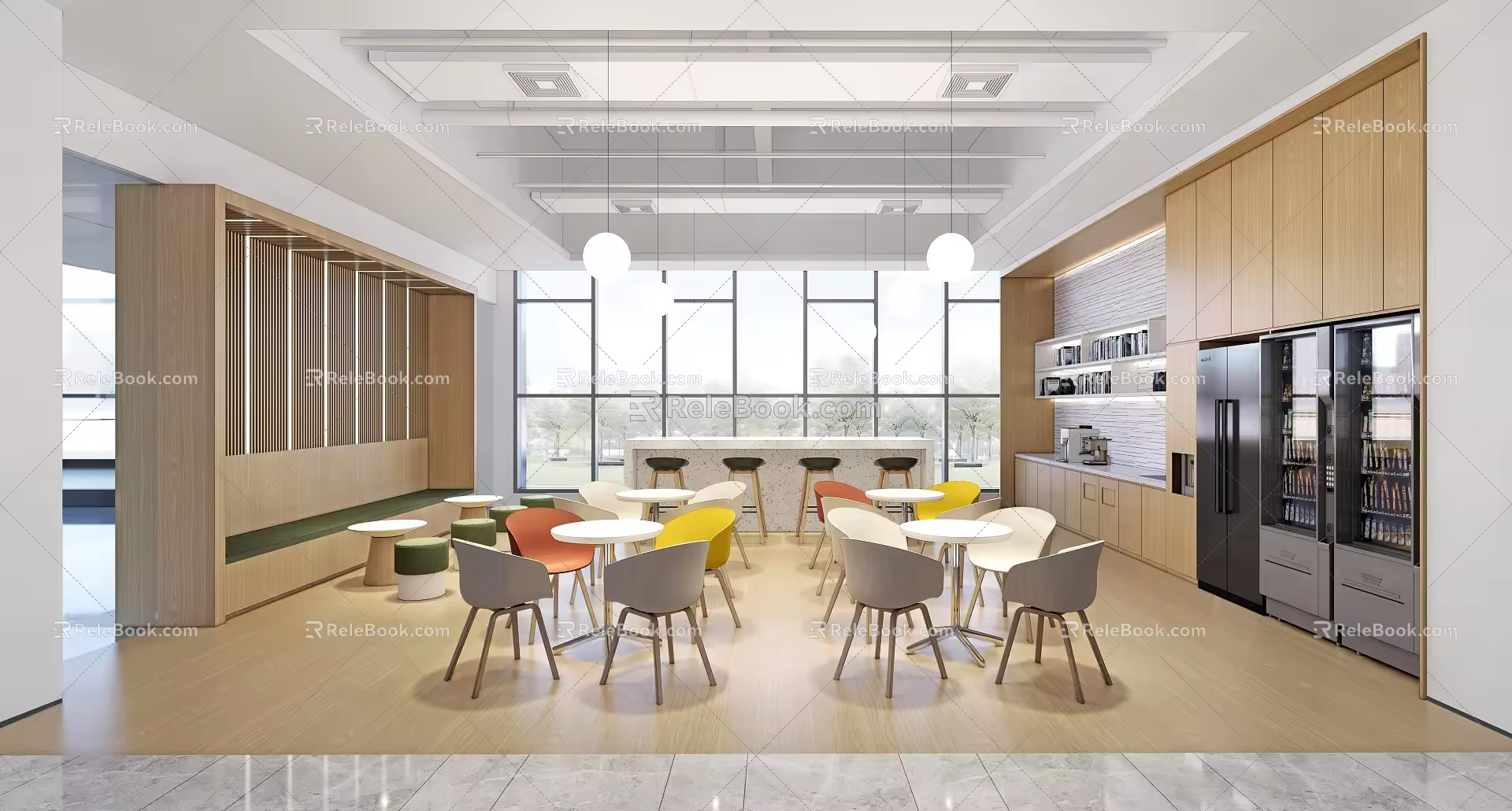 Modern Tea Room Tea Area Negotiation Area Leisure Area 3d model