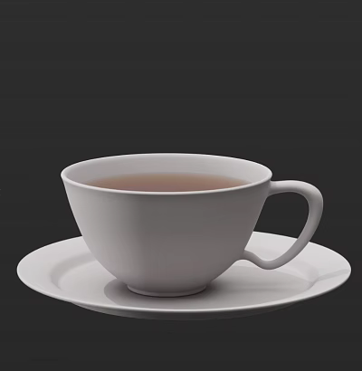 Modern teacup 3d model