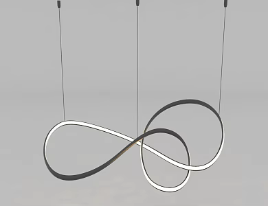 Special-shaped chandelier strip 3d model