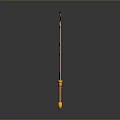 Modern Sci Fi Sword With Orange Yellow Hilt And Shiny White Blade