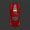 Red Sports Car With Sleek Design Black Windows And Silver Wheels