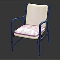 Comfortable Modern Leisure Chair With Wooden Frame White Cushioned Seat And Armrests