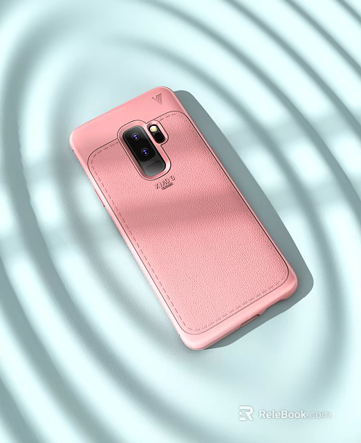 Pink Leather Smartphone Case With Stitched Seam And Camera Cutout Detail 3d model 