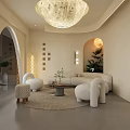 Modern Luxury Beauty Hair Salon Interior With Cozy Sofas And Decorative Plants