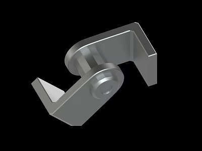 Metal Mechanical Bracket With Circular Hole And Dual Arm Design Structure 3d model
