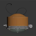 Industrial Vintage Spotlight With Clear Glass Dome Metal Housing And Sturdy Base