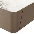 Modern Coffee Table with Sleek Marble Top and Neutral Toned Frame for Living Room