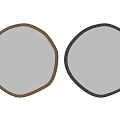 Stylish Irregular Shaped Mirrors with Gold and Black Textured Frames for Home Decor