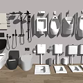 Modern Bathroom Toilet Collection With Urinals Wash Basins And Fixtures