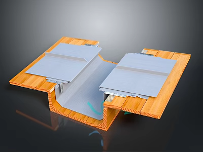Other Structural Components With Wooden Panels And Gray Connecting Parts 3d model