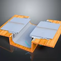 Other Structural Components With Wooden Panels And Gray Connecting Parts