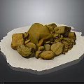 Various Colored Wooden Stone Materials with Different Sizes on White Paper Black Background