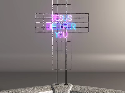 Modern Color Neon Outdoor Lights 3d model