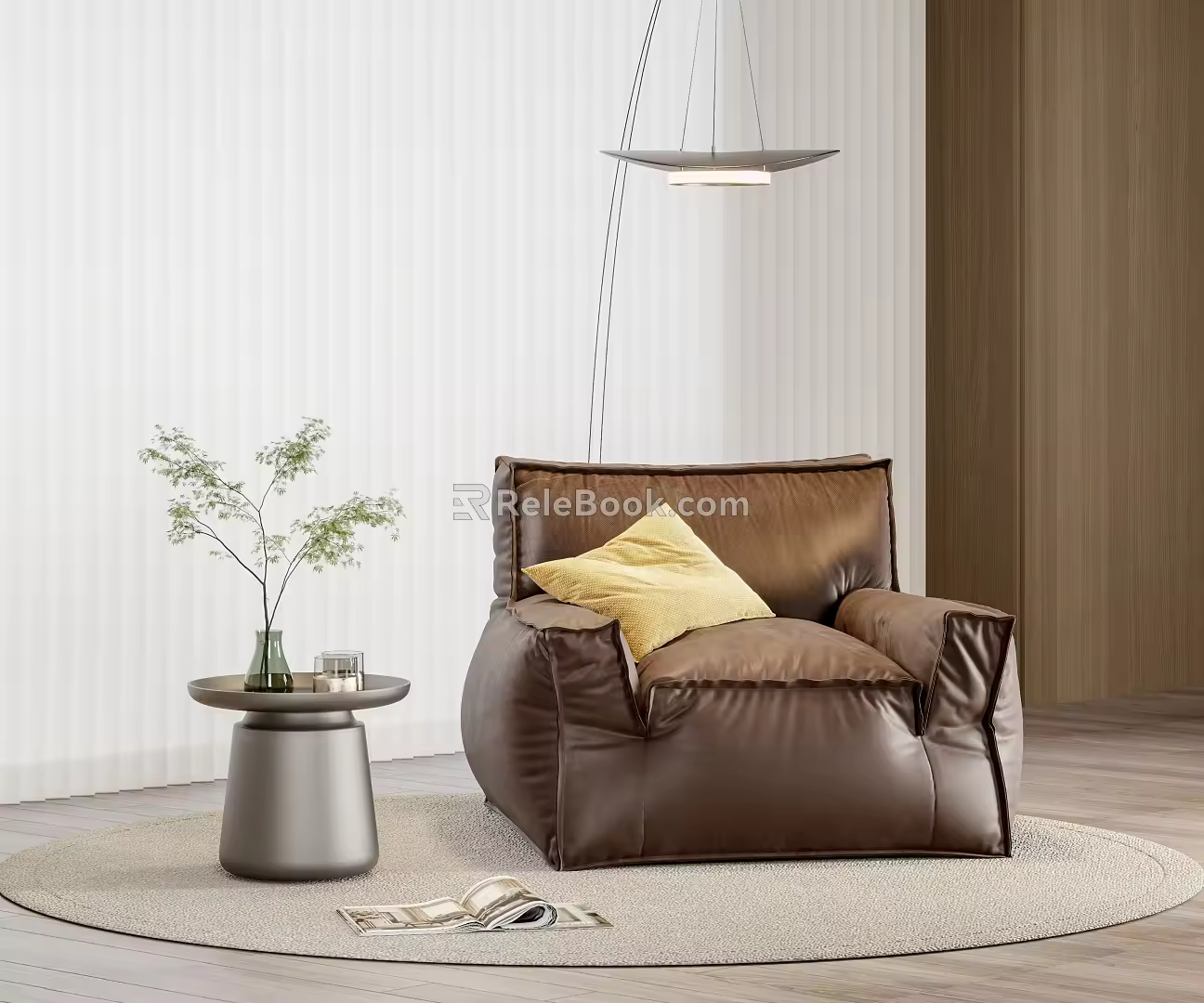Modern single sofa 3d model