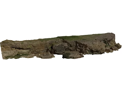 Natural Stone And Wood Elements In Rustic Outdoor Garden Design 3d model