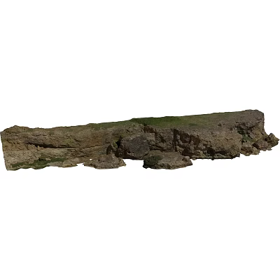 Modern Stone Coast Cliff Rock Head 3d model