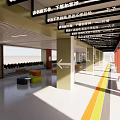 modern overhead layer elementary school overhead layer 3d model