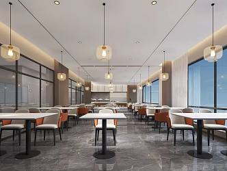 Hotel Restaurant 3d model