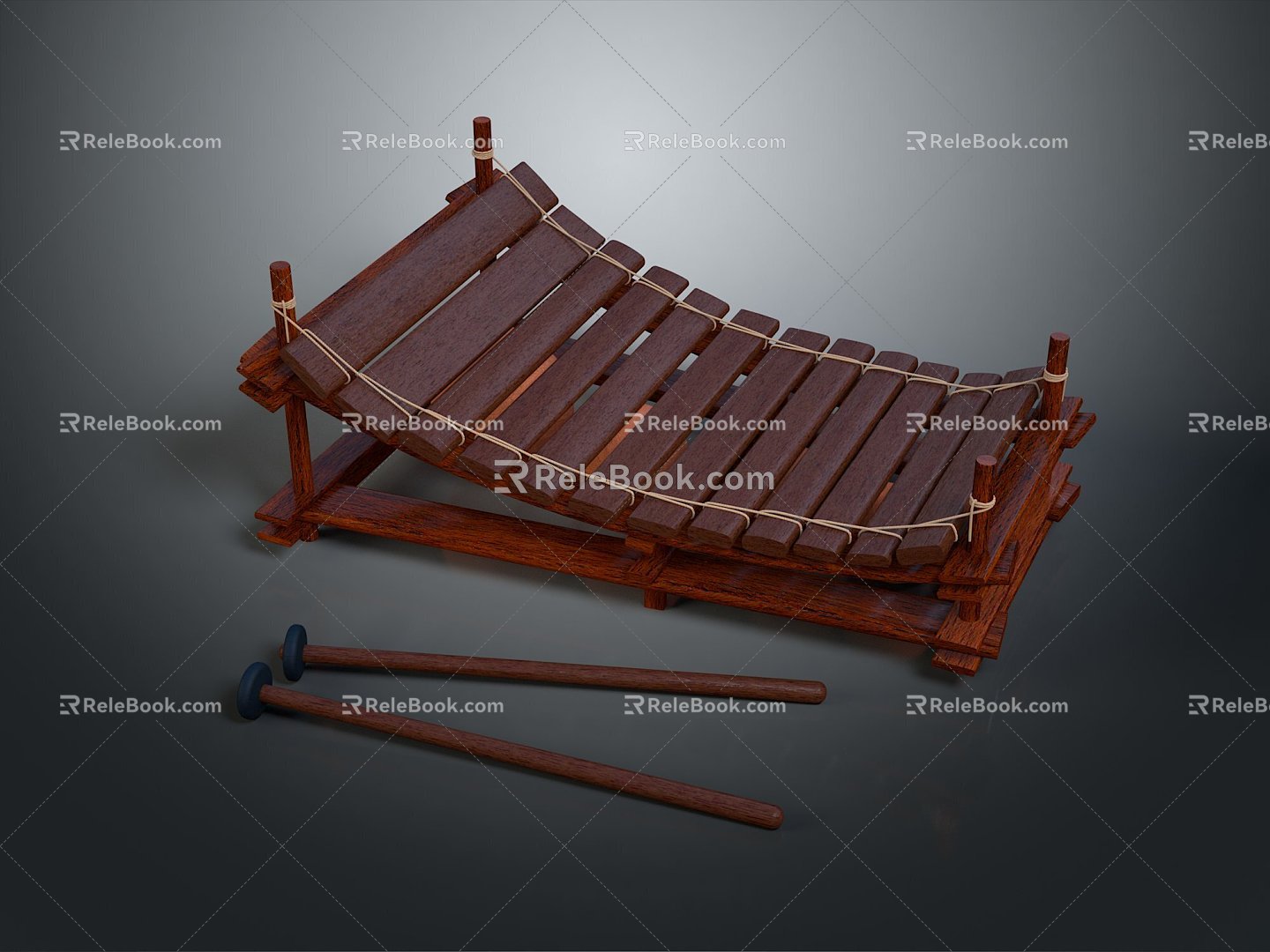 Marimba Marimba Xylophone Marimba Xylophone Indian Musical Instrument Cartoon Dulcimer 3d model