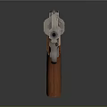 Bruno Rossi Revolver with Wooden Grip and Silver Metal Body Design