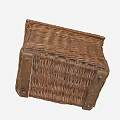 Handcrafted Woven Wicker Storage Basket with Lid for Home Organization and Daily Use