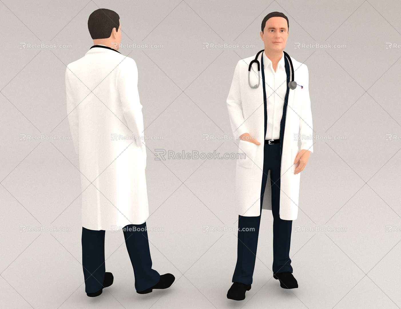 Doctor Staff Work 3d model