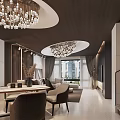 Modern Duplex Living Room Interior With Circular Staircase Chandelier Accent Chair And Rug