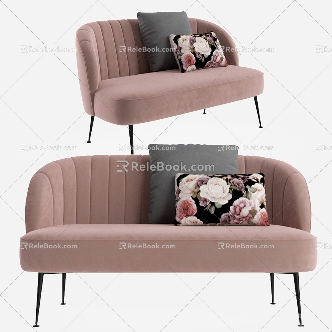 Modern Multi-Person Sofa Sofa Two-Person Sofa Casual Sofa Living Room Sofa Leather Sofa Corner Sofa 3d model