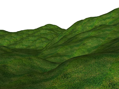 Lush Green Garden Landscape With Rolling Hills And Dense Vegetation 3d model