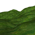 Lush Green Garden Landscape With Rolling Hills And Dense Vegetation