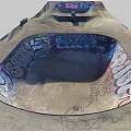 Outdoor Skate Park With Concrete Ramps And Graffiti For Sports Fitness Activities