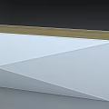 Modern White Reception Desk With Geometric Angles And Minimalist Structure 3d model