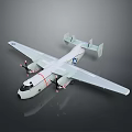 Military Aircraft Model With Long Wing Twin Engine And US Military Logo