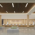 Modern Spacious Recycling Resources Service Hall Interior With Service Counters And Waiting Seats
