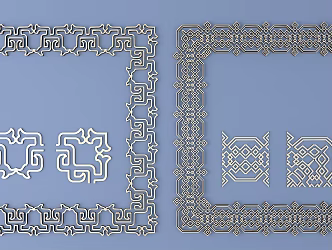 1028 Metal Carved 02 3d model