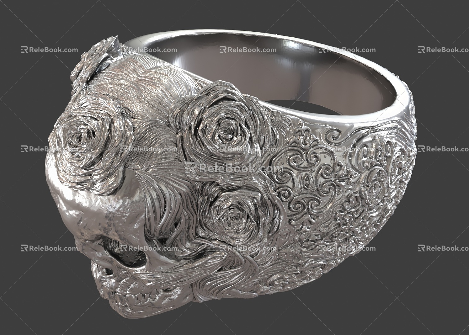 Skull Ring Skull Ring Personality Ring Creative Ring Ring Decorative Ring Skull Ring Skull 3d model